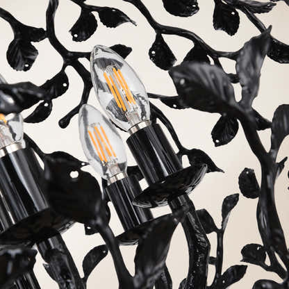 Elara Black Spherical Cage Chandelier 55.88cm