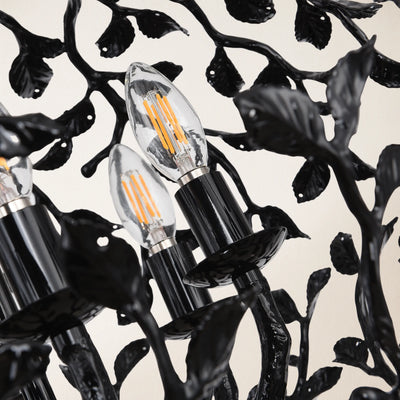 Elara Black Spherical Cage Chandelier 55.88cm