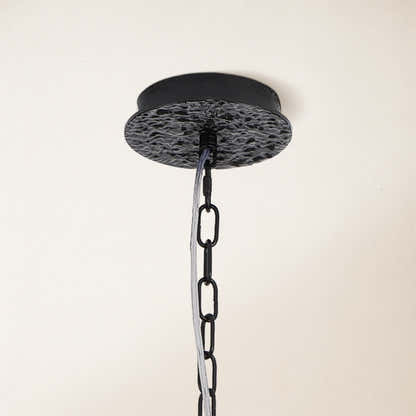 Elara Black Spherical Cage Chandelier 55.88cm