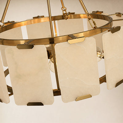 Avenelle Alabaster Round Chandelier 23.6" 30"D