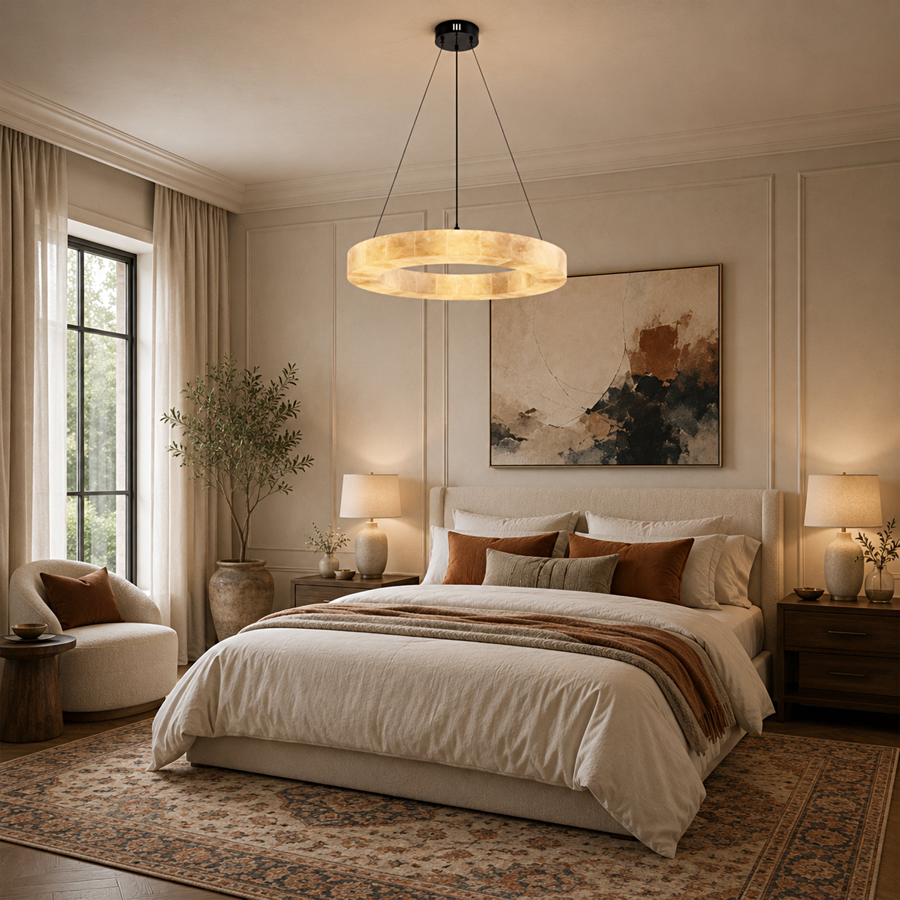 Soluna Alabaster Custom Round Chandelier