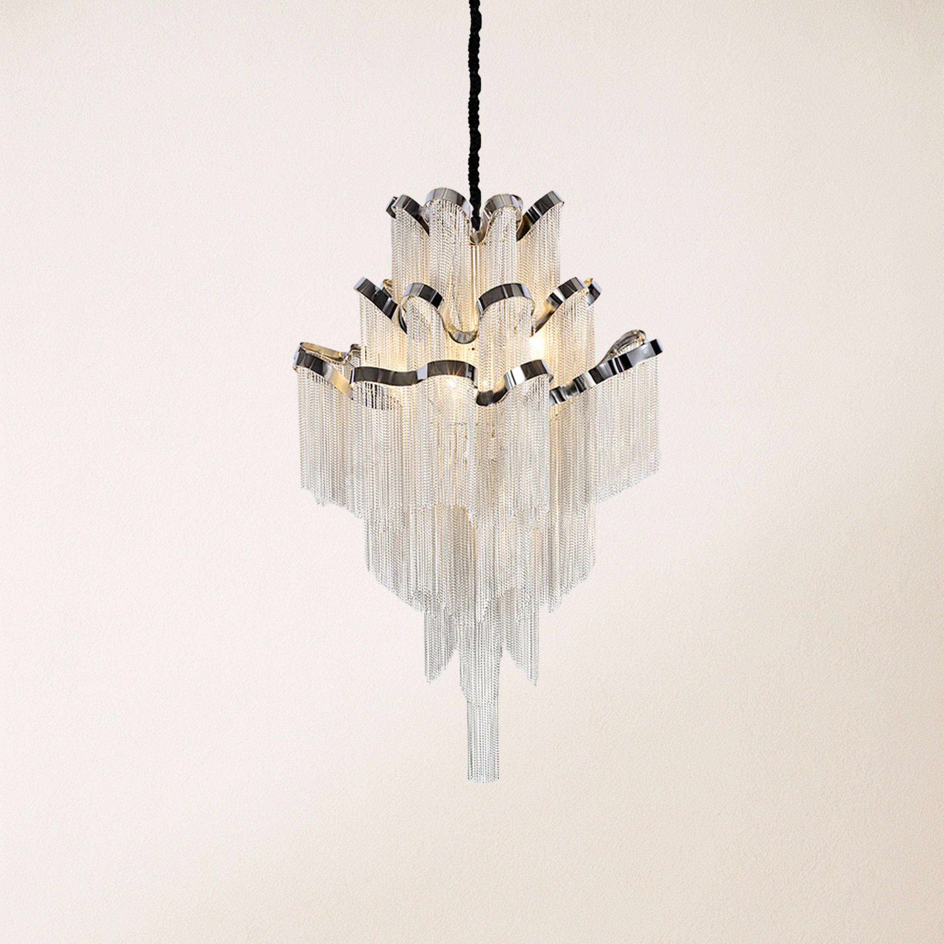 Teresa  Cadena Metal Tassel Chandelier 60cm W