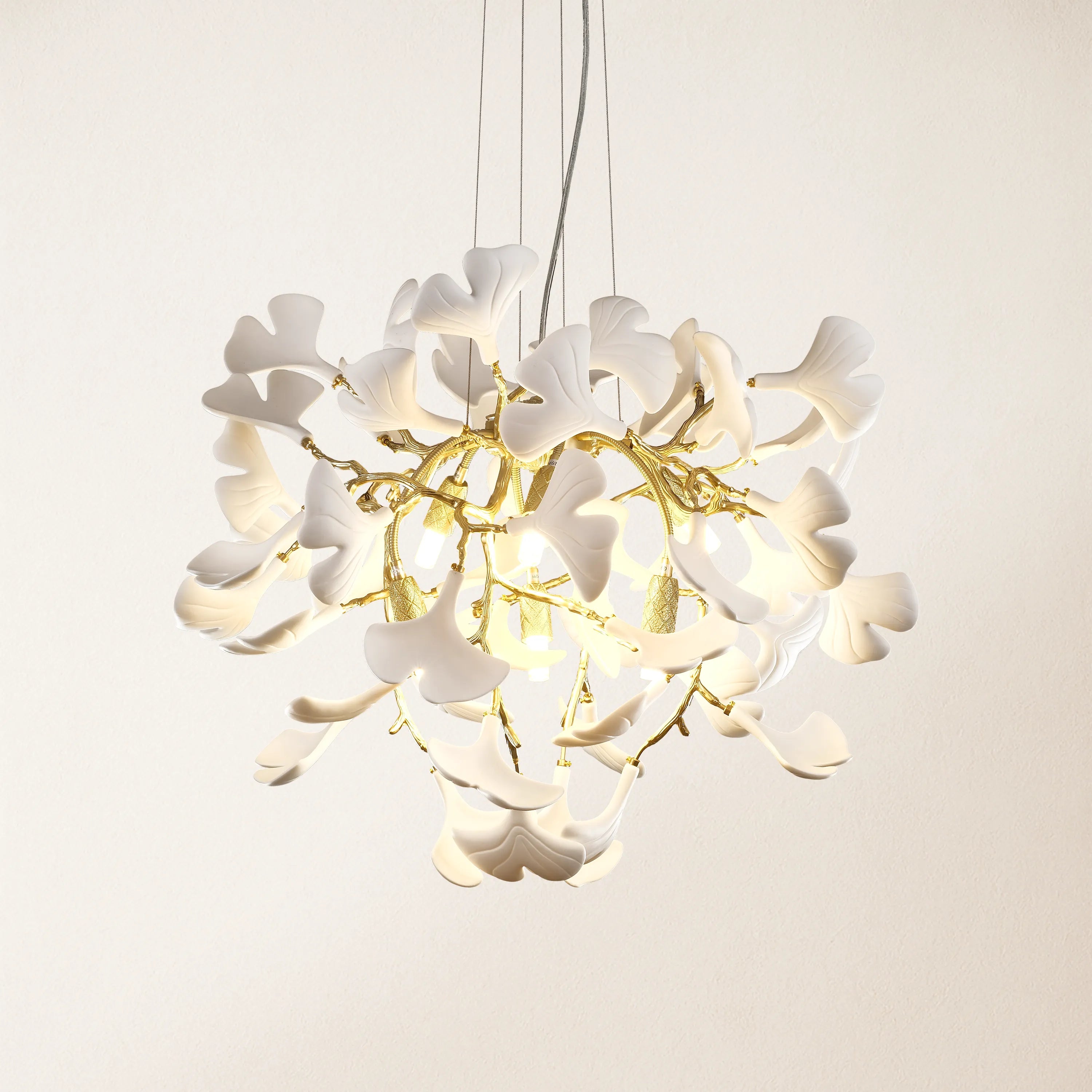 Twilight Branches Ceramic Glow Round Chandelier 60cm D