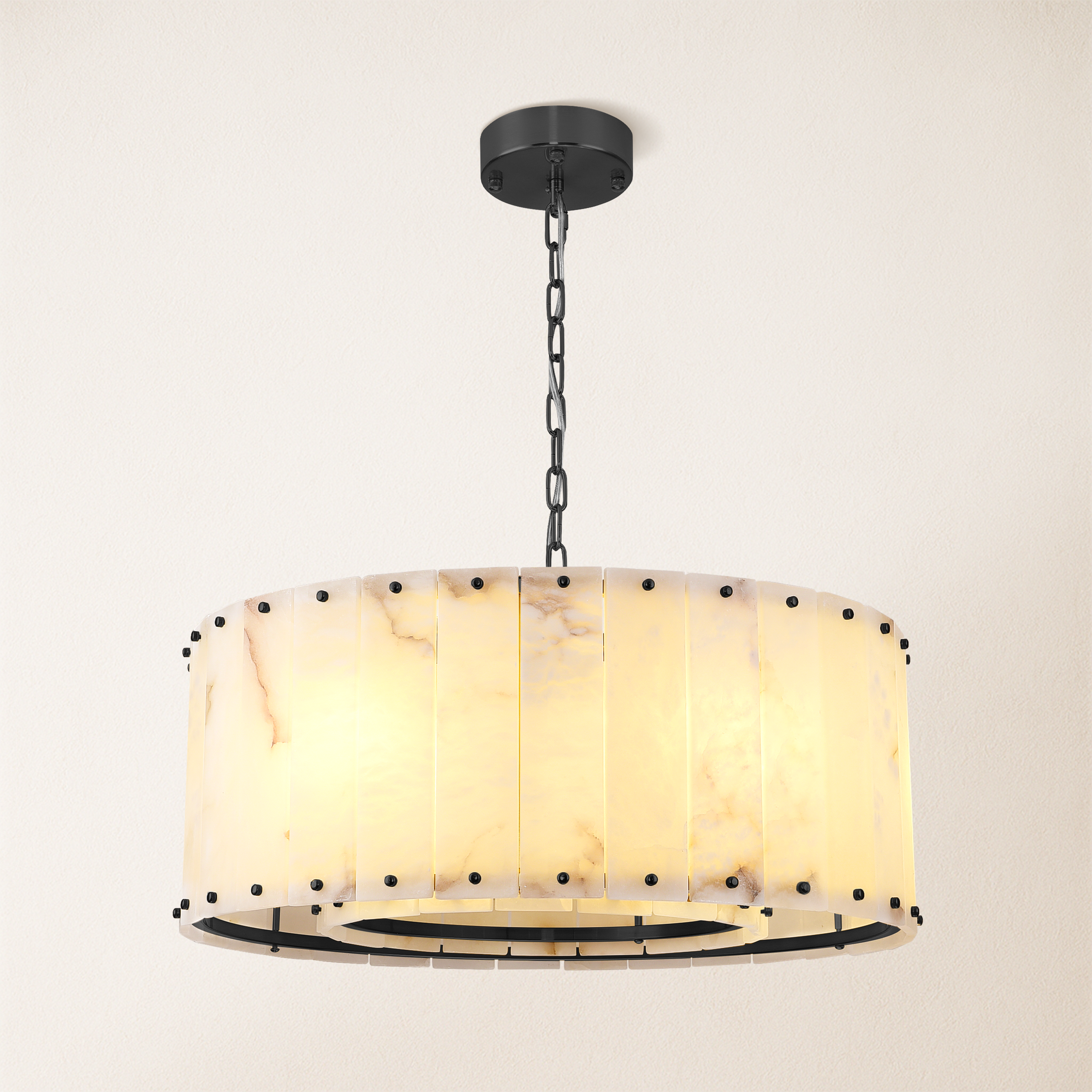 Nivislight Alabaster Round Chandelier 60.9cm