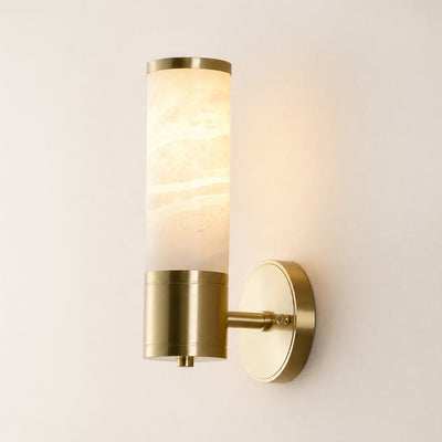 Aventra Alabaster Cylindrical Wall Sconce