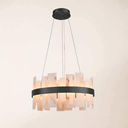 Nocturne Alabaster Round Chandelier 60cm
