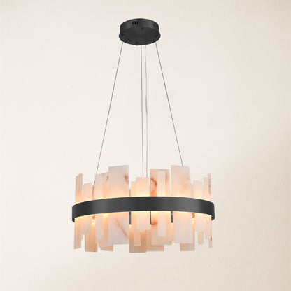 Nocturne Alabaster Round Chandelier 60cm