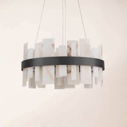 Nocturne Alabaster Round Chandelier 60cm
