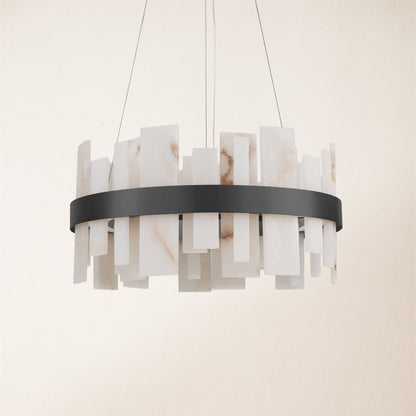 Nocturne Alabaster Round Chandelier 60cm
