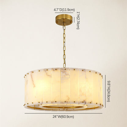 Nivislight Alabaster Round Chandelier 60.9cm