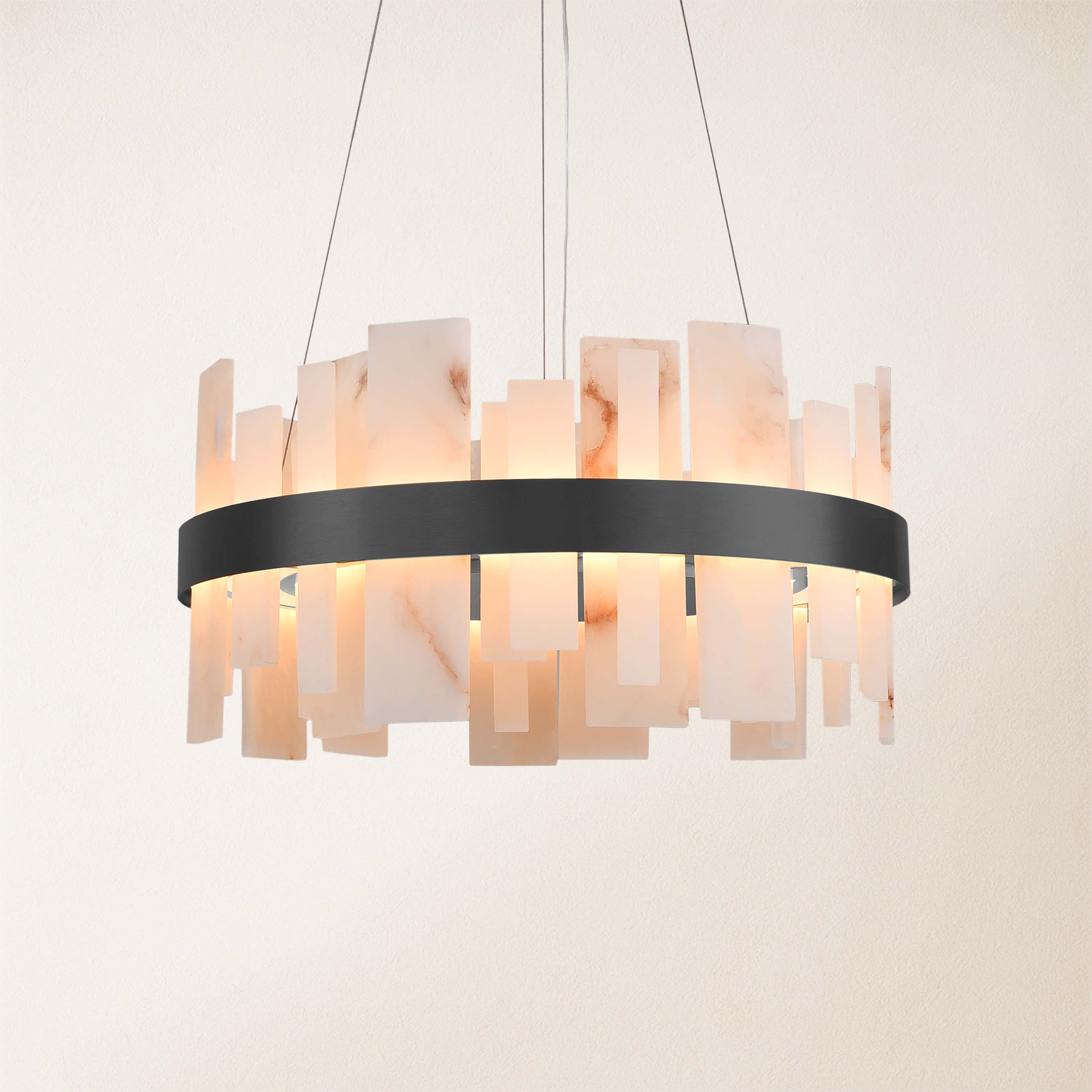 Nocturne Alabaster Round Chandelier 60cm