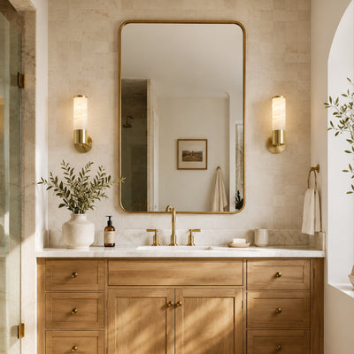 Aventra Alabaster Cylindrical Wall Sconce