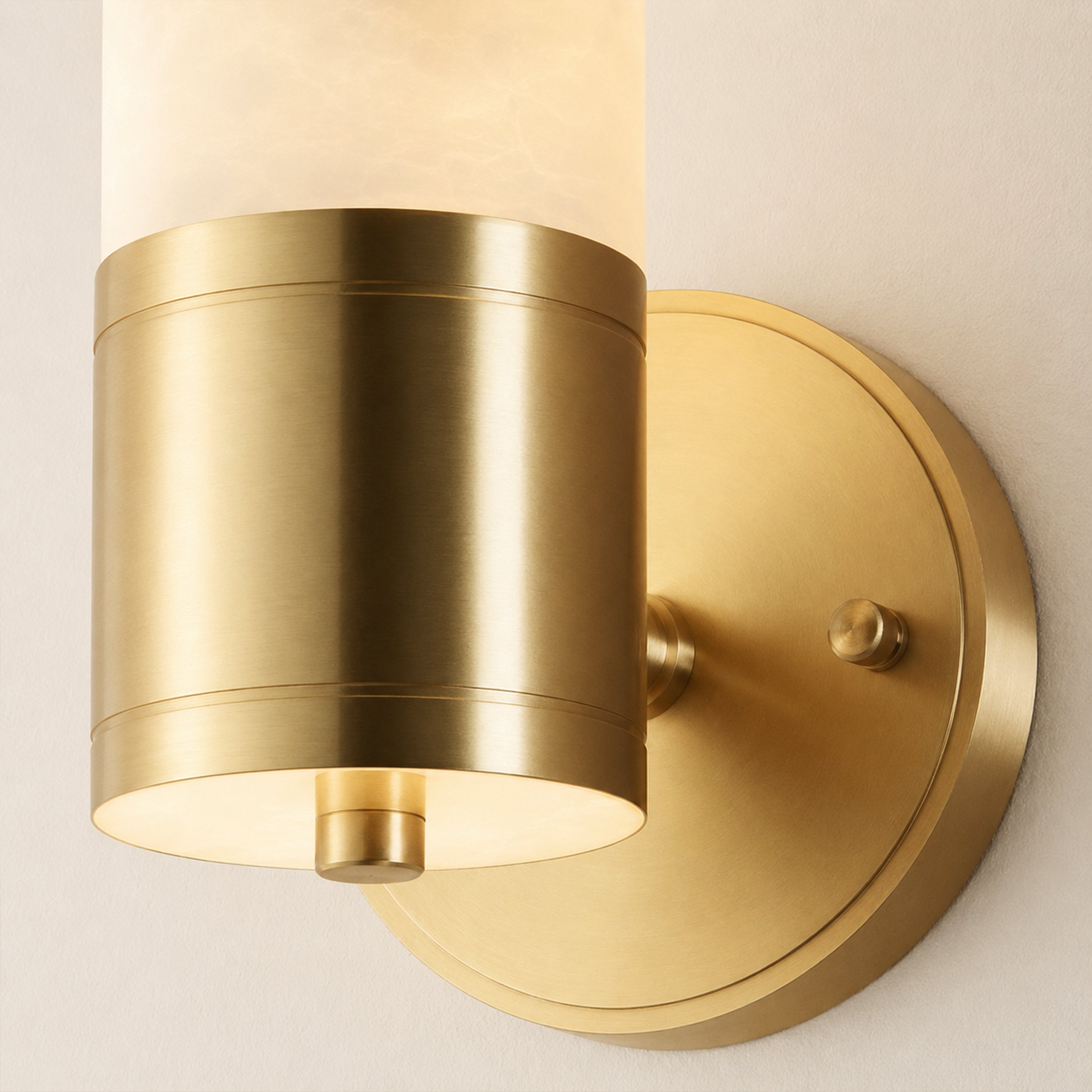 Aventra Alabaster Cylindrical Wall Sconce