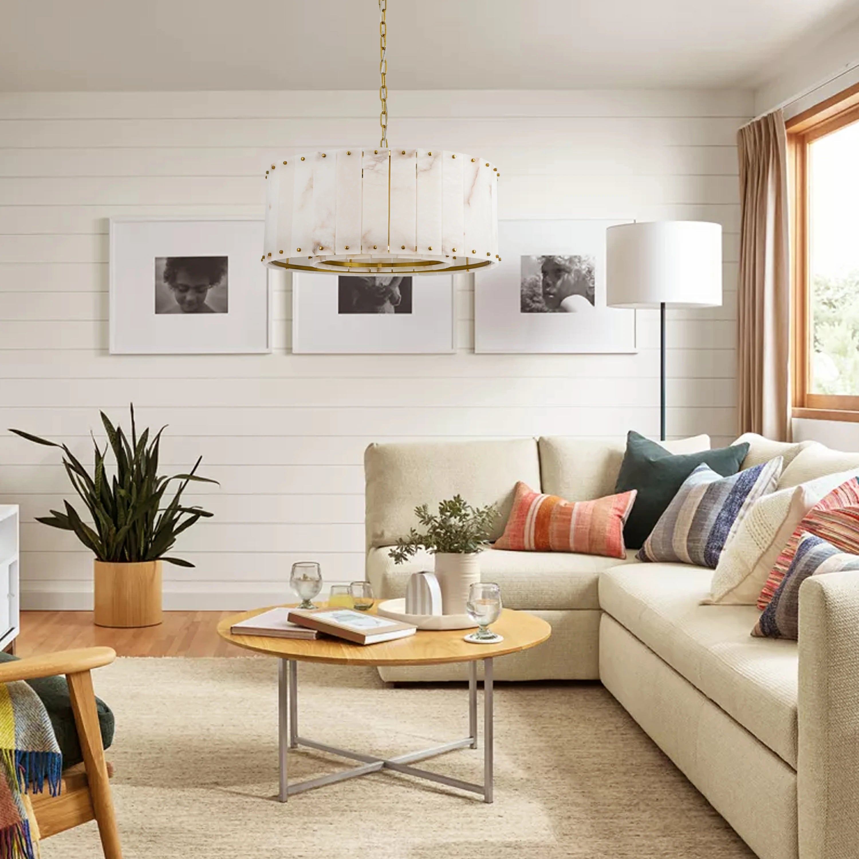 Nivislight Alabaster Round Chandelier 60.9cm