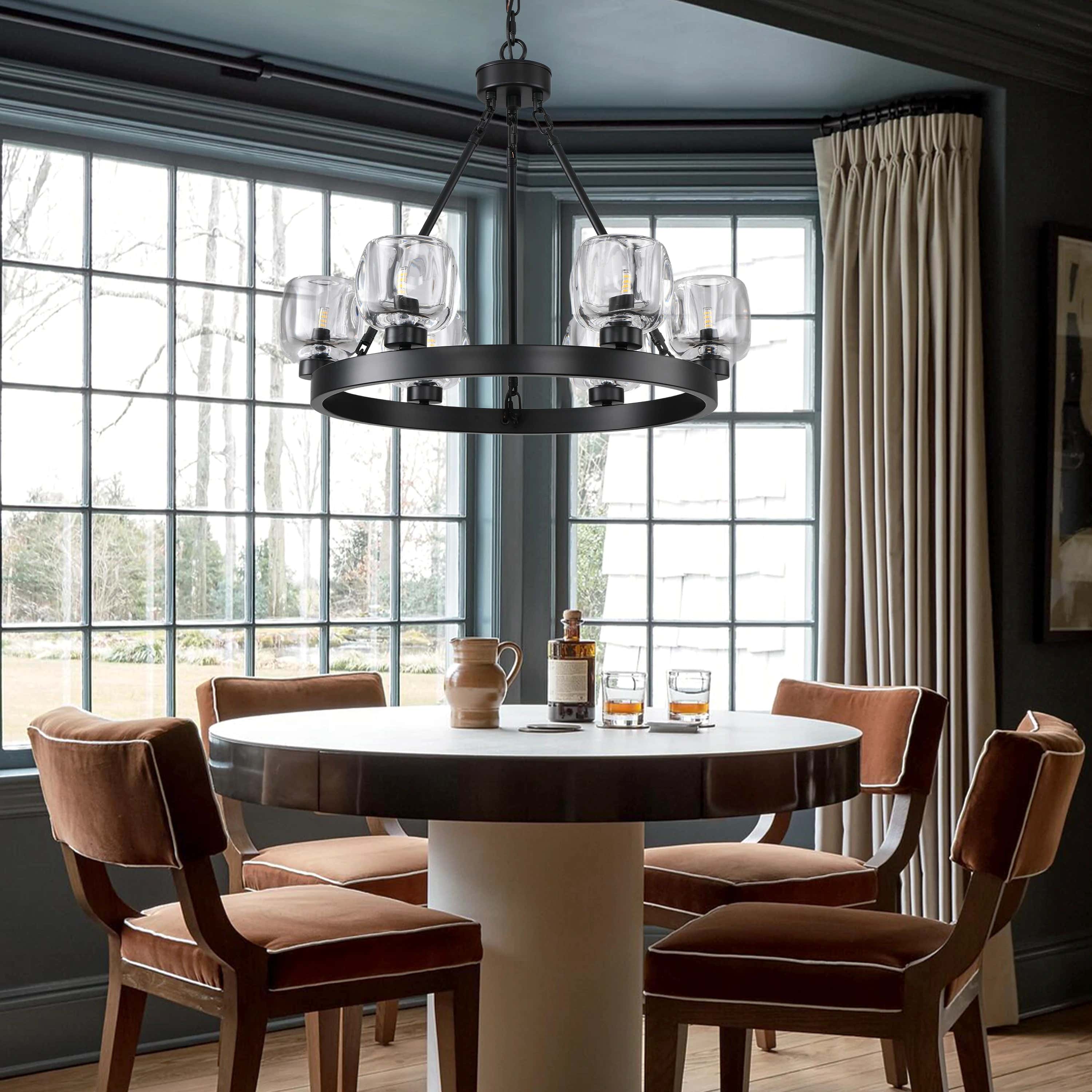 Vellum Round Chandelier 24"D