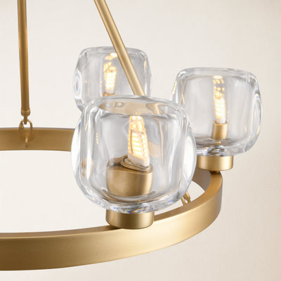 Vellum Round Chandelier 24"D