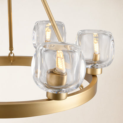 Vellum Round Chandelier 61cm D