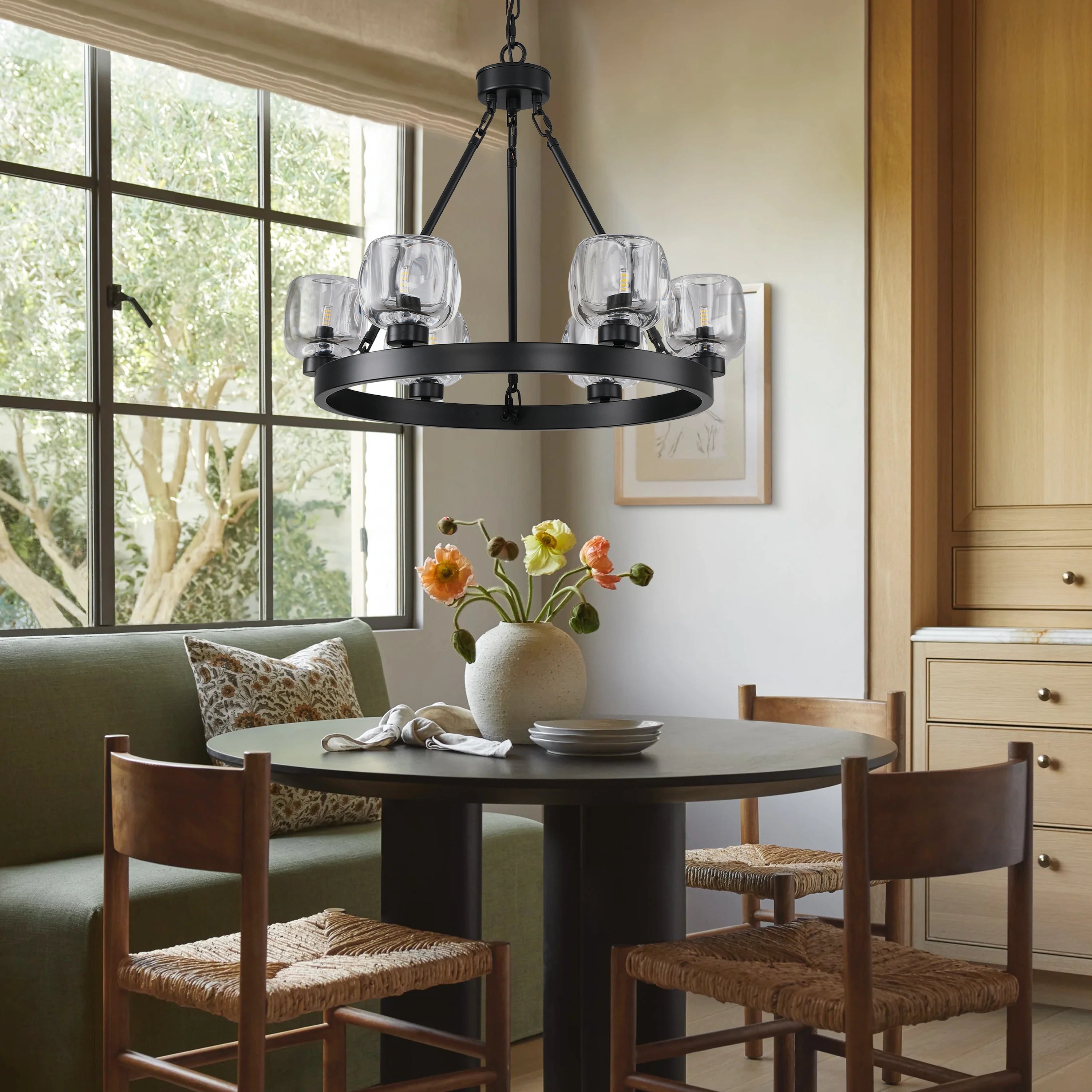 Vellum Round Chandelier 61cm D