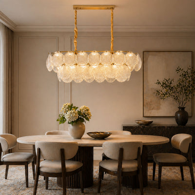 Marivelle Luxury Shell Glass Chandelier