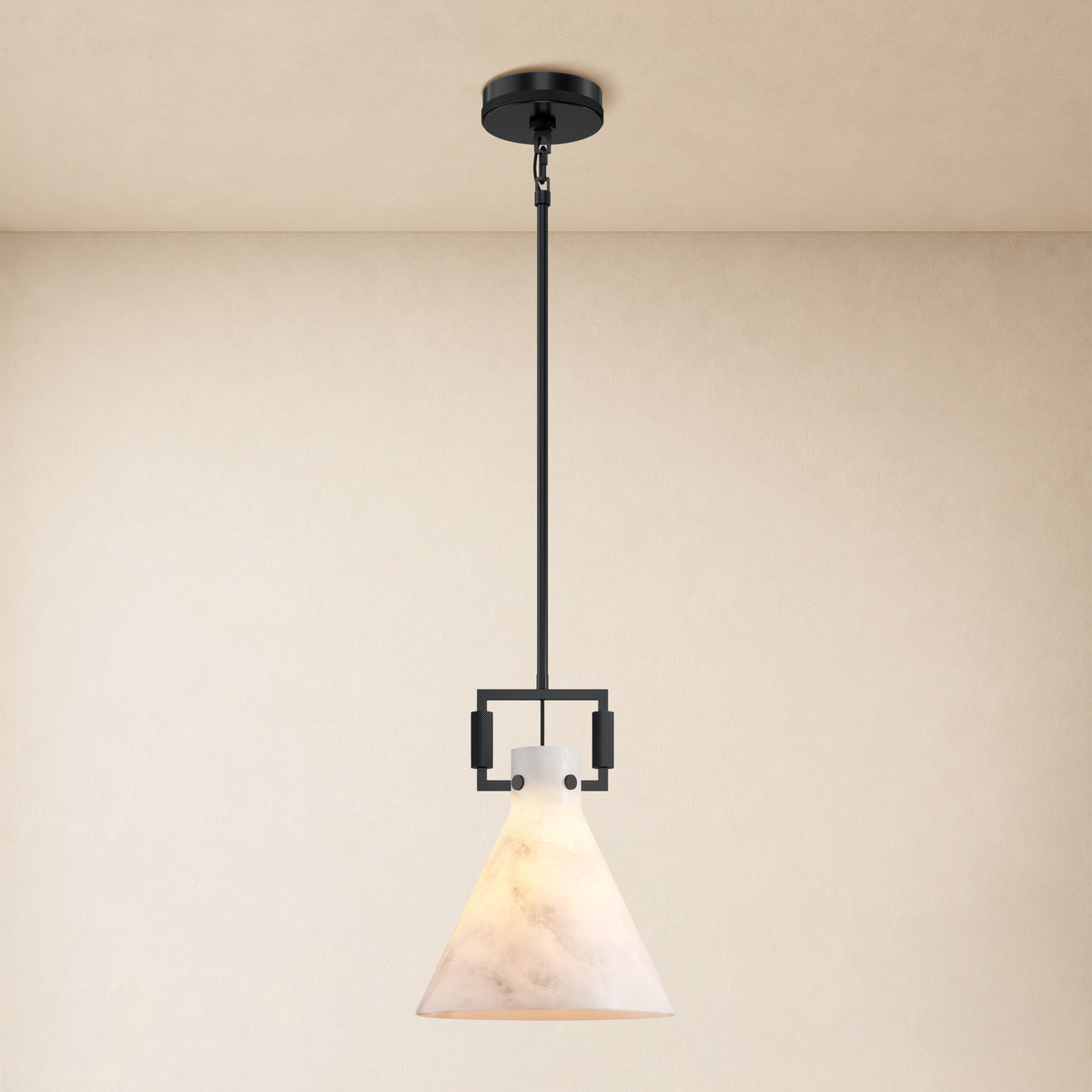 Lioren Resin Cone Pendant Light 10.2"D