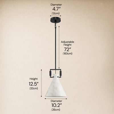 Lioren Resin Cone Pendant Light 10.2"D