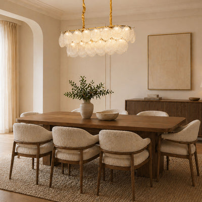 Marivelle Luxury Shell Glass Chandelier