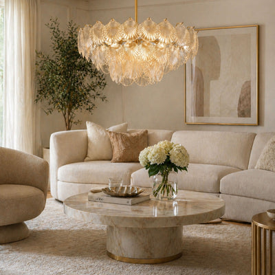 Marivelle Luxury Shell Glass Chandelier