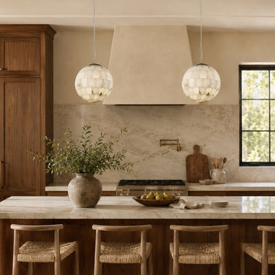 Disco Ball Alabaster Pendant Light