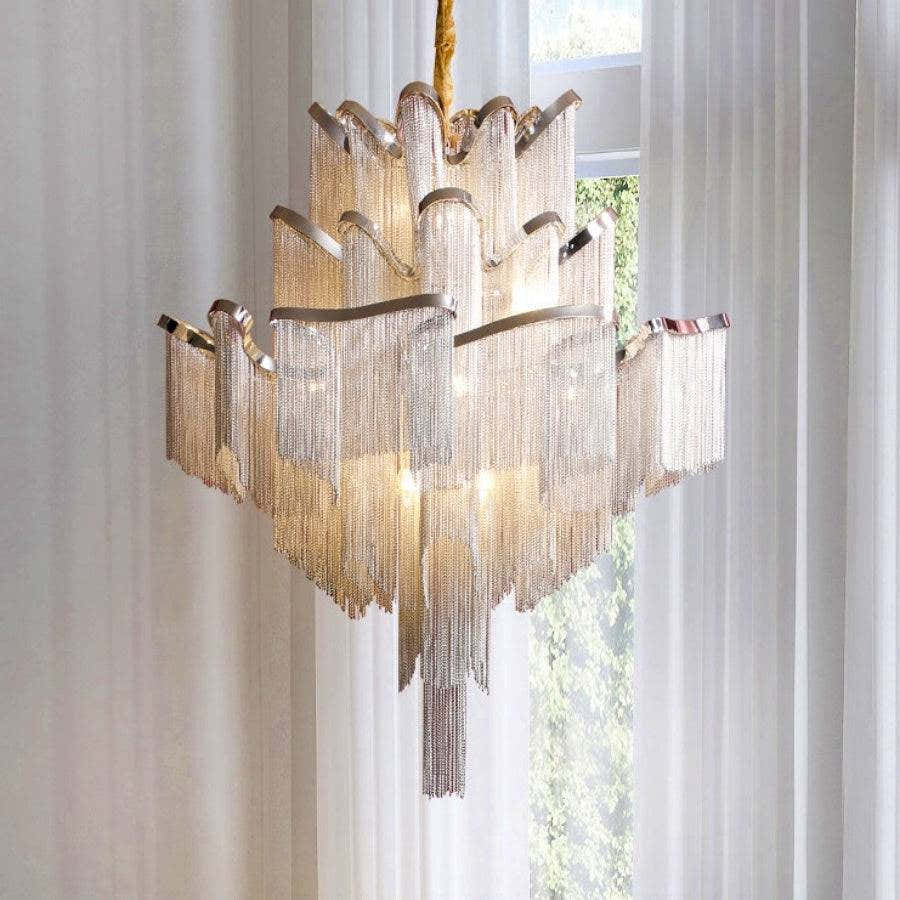 Teresa Cadena Metal Tassel Chandelier