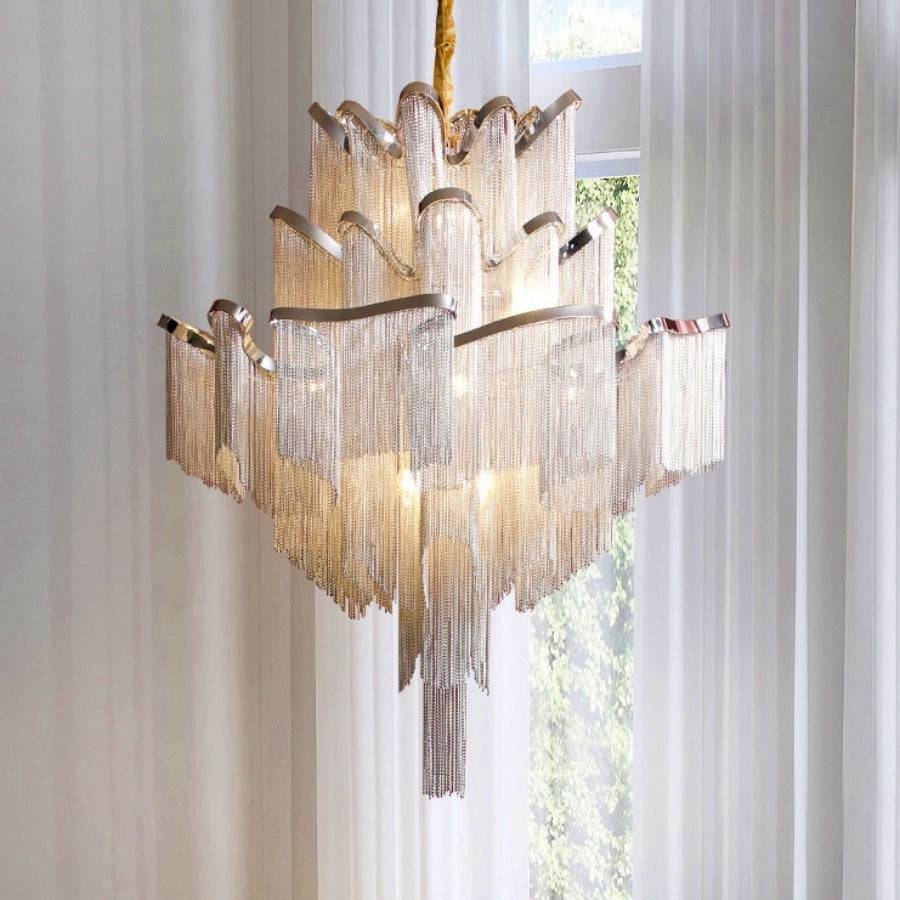 Teresa Cadena Metal Tassel Chandelier