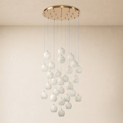 Quorvyn Resin Globe Round Chandelier