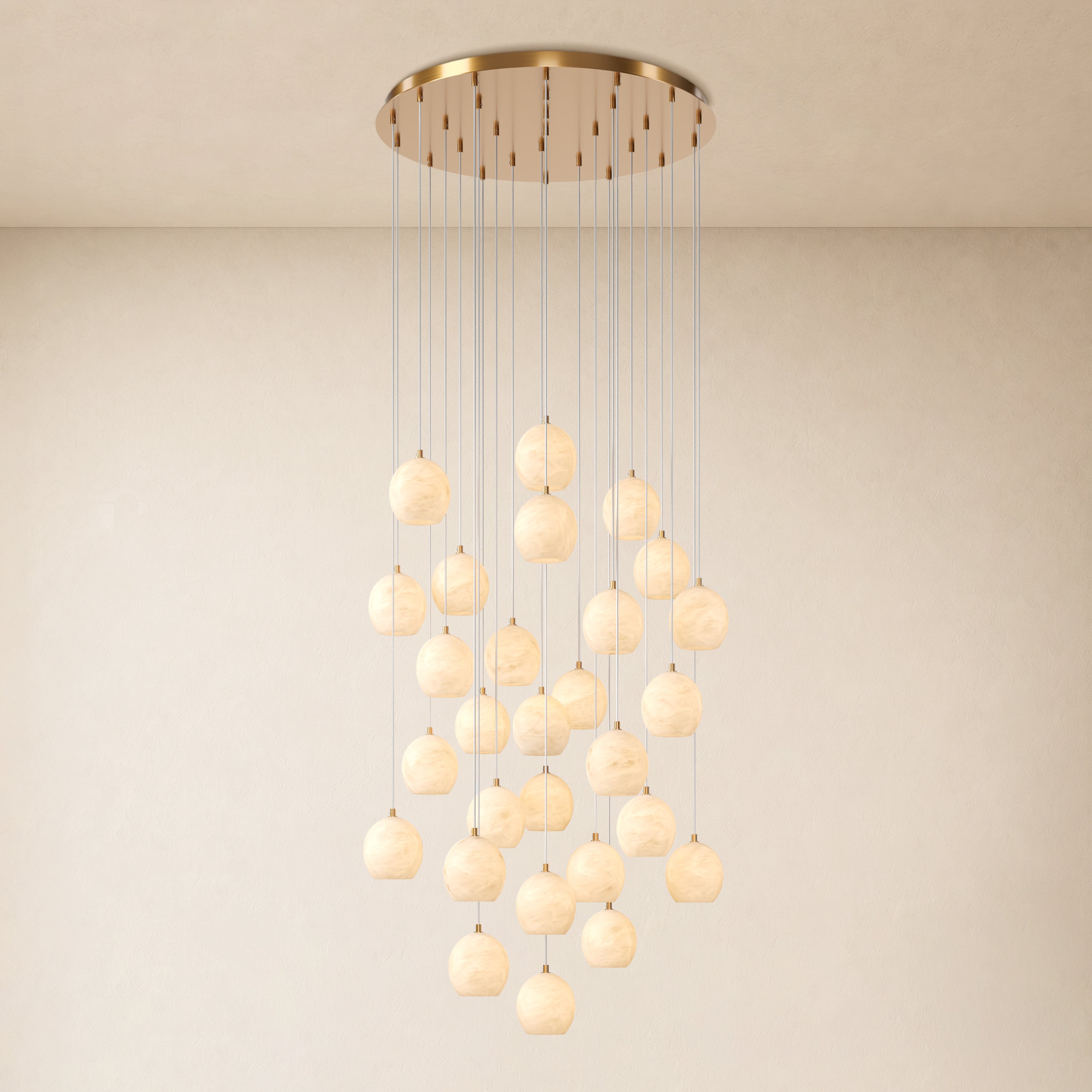 Quorvyn Resin Globe Round Chandelier