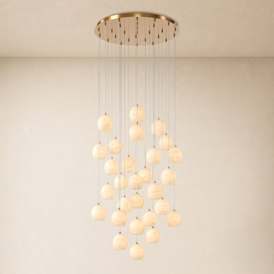 Quorvyn Resin Globe Round Chandelier
