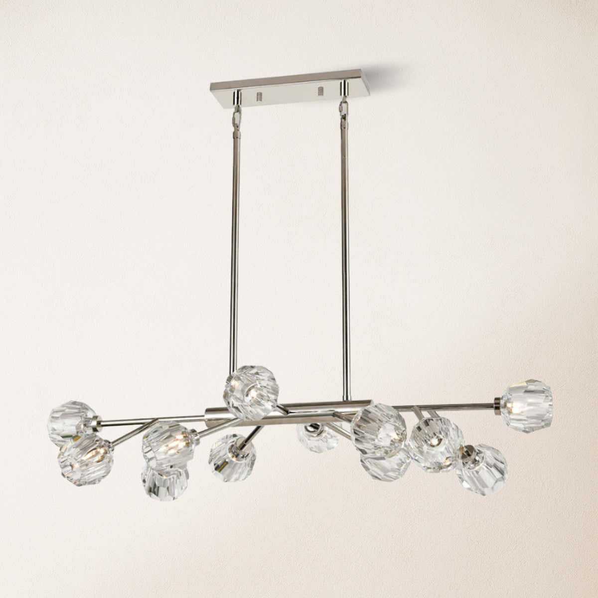 Parisian Crystal Linear Chandelier 122 cm L