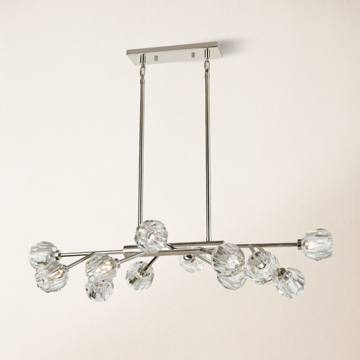 Parisian Crystal Linear Chandelier 122 cm L