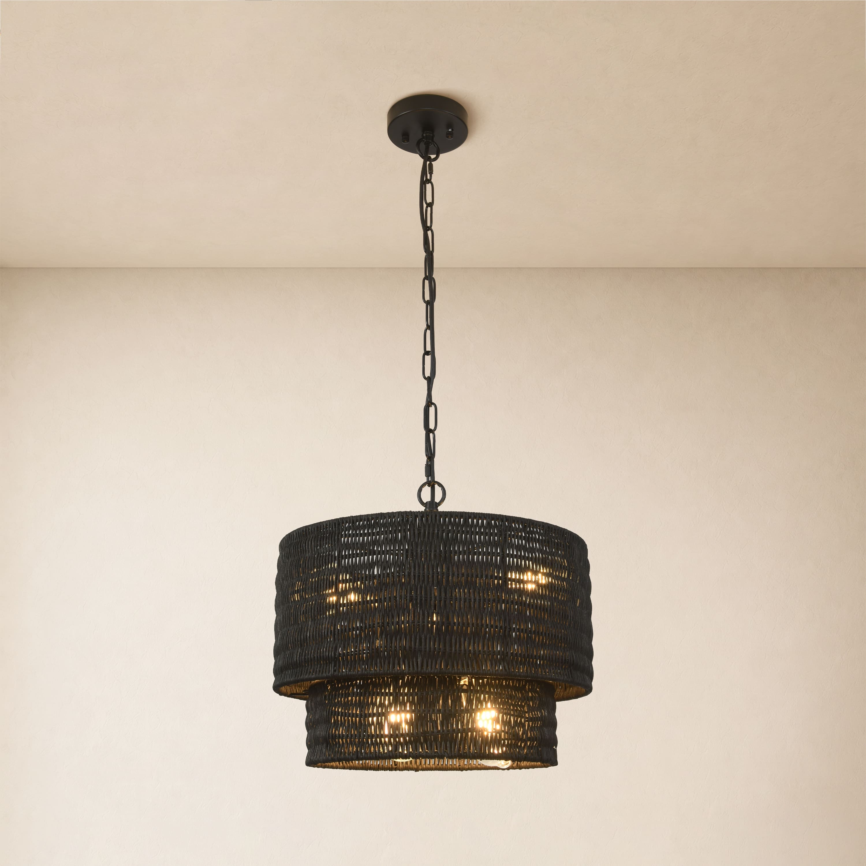 Cavana Rattan Round Pendant 16