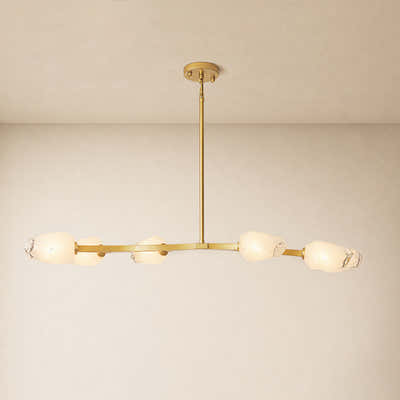 Solenne Cloud Glass Linear Chandelier 40"W