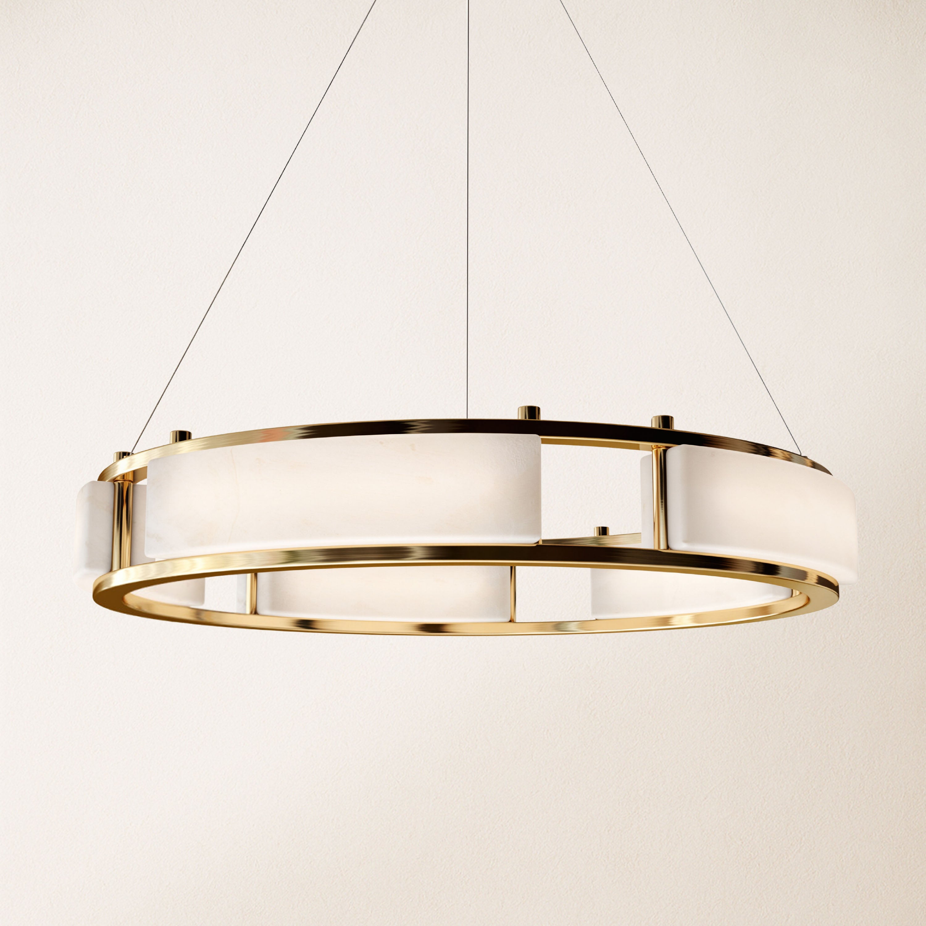 Serenique Qatar Alabaster Round Chandelier