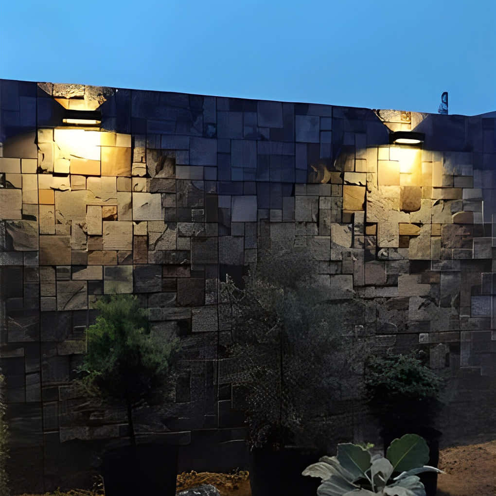 Vallum Rectangular Outdoor Up Down Wall Light