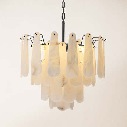 Caldera Alabaster Round Chandelier 22"