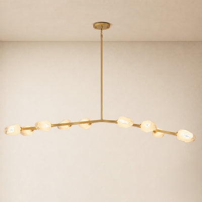 Solenne Cloud Glass Linear Chandelier 70"W