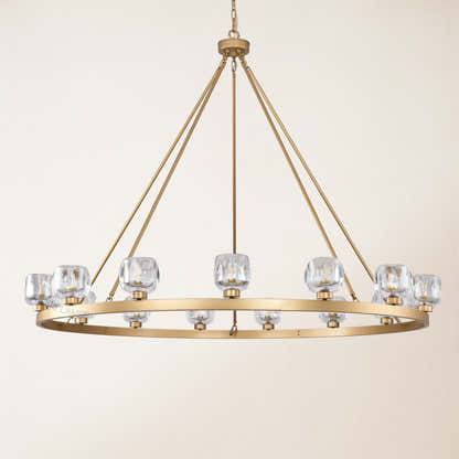 Vellum Round Chandelier 48"D