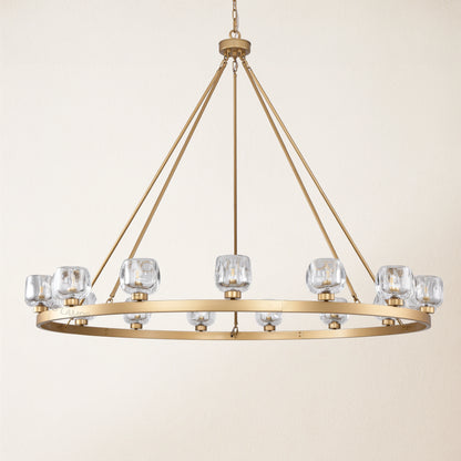 Vellum Round Chandelier 122cm D