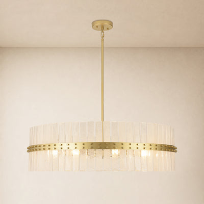 Mariselle Bubble Glass Round Chandelier 40"D