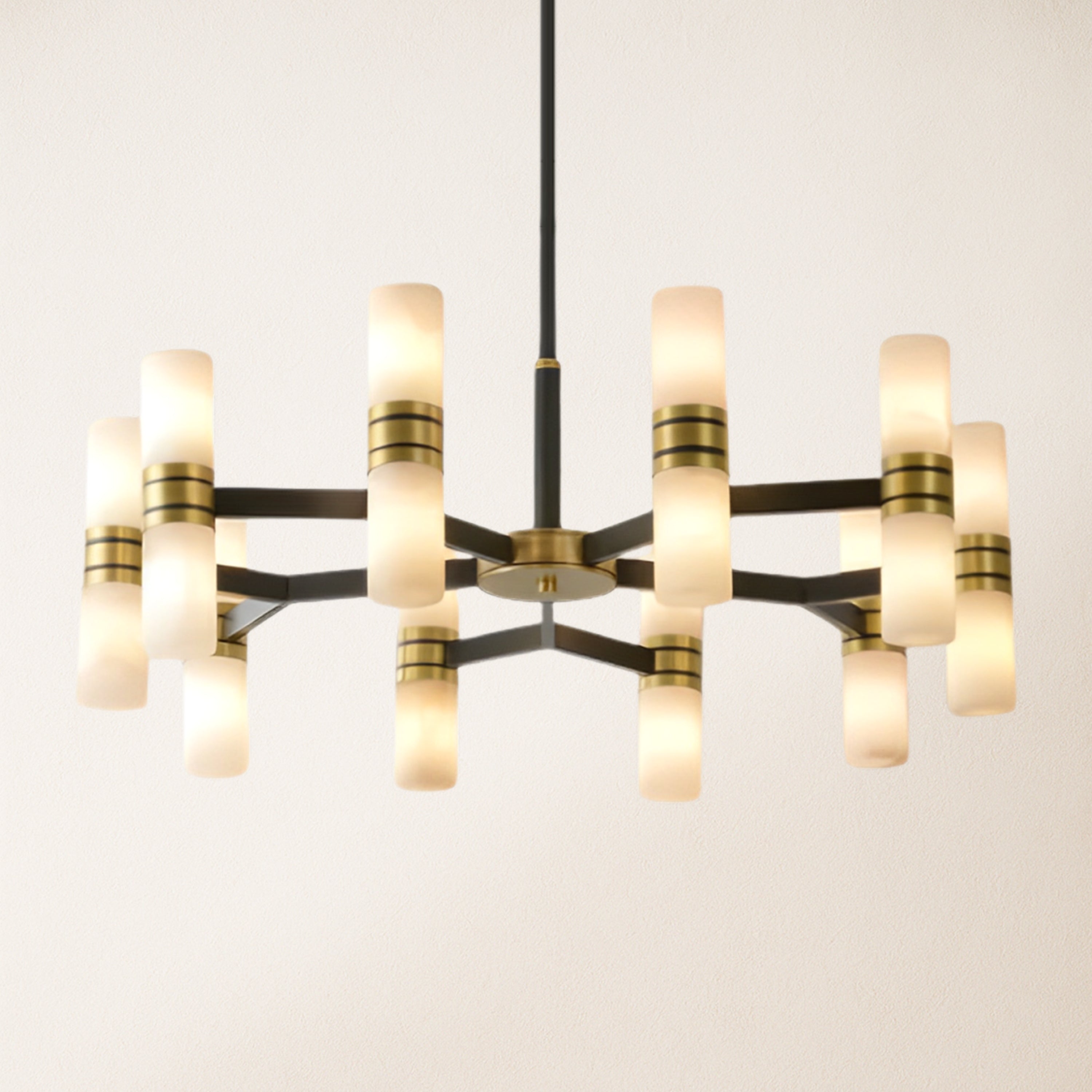 Moral Alabaster Round chandelier 84cm D