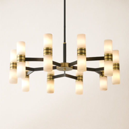 Moral Alabaster Round chandelier 84cm D