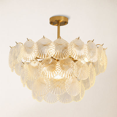 Marivelle Luxury Shell Glass Chandelier