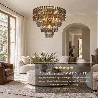 Cirelle Crystal Round Chandelier 32"D