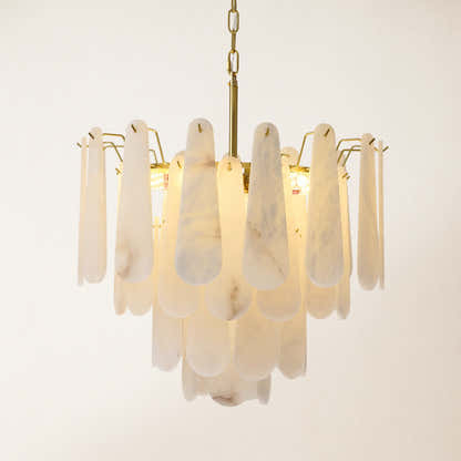 Caldera Alabaster Round Chandelier 22"