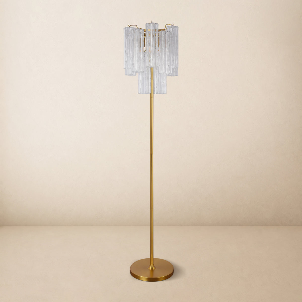 Lumeris Glass Tiered Floor Lamp 13.7"D 
